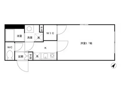コンポジット駒込(1K/2階)の間取り写真