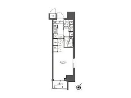 コンフォリア滝野川(1K/3階)の間取り写真