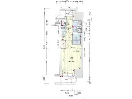 プレサンス千種アイル(1K/5階)の間取り写真