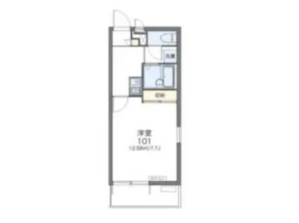 レオパレスホヌ(1K/3階)の間取り写真