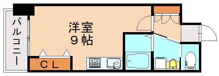 CPタワー(ワンルーム/16階)の間取り写真
