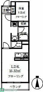 コンフォート大宮三橋(1LDK/1階)の間取り写真