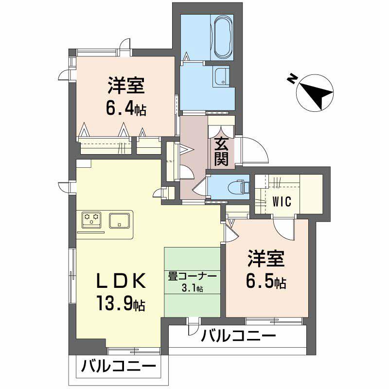 ベレオS.K(3LDK/3階)の間取り写真