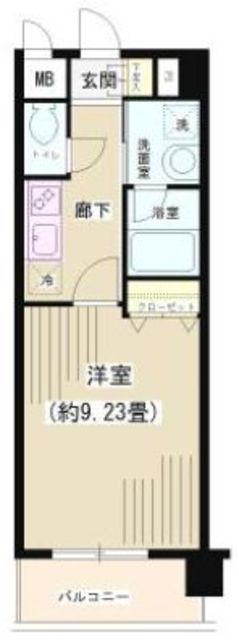 レジアス新横浜(1K/5階)の間取り写真