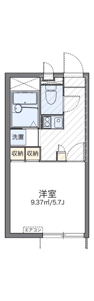 レオパレスSEIZAN(1K/1階)の間取り写真