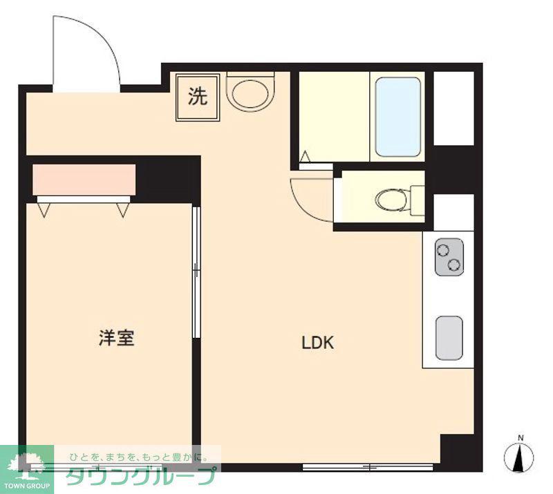 グランコート中馬込(1LDK/1階)の間取り写真