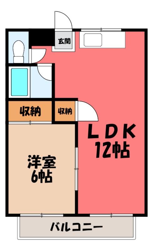 アネックス(1LDK/2階)の間取り写真