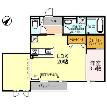 セントルイン12番館(1LDK/2階)の間取り写真