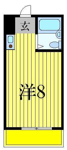 篠崎建物(ワンルーム/3階)の間取り写真