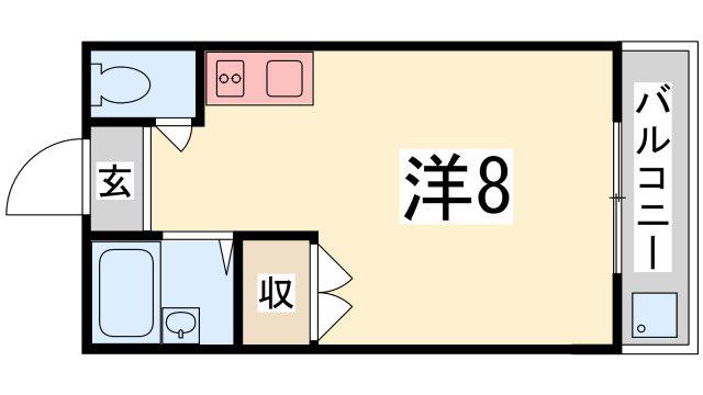 ブルースノーシラクニ(ワンルーム/1階)の間取り写真
