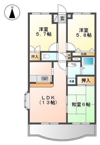 AVENIR(3LDK/2階)の間取り写真