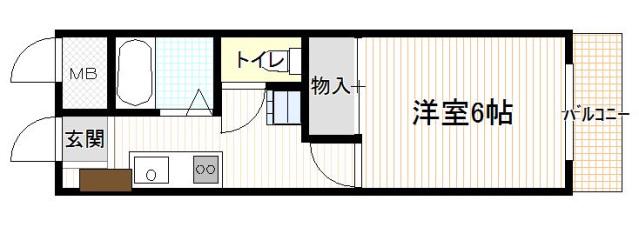 今本ビル(1K/5階)の間取り写真