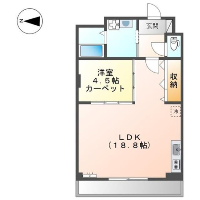 カステル・ヴェッチオ(1LDK/1階)の間取り写真