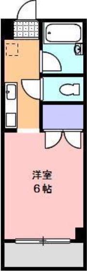 カレッジ三共 パートI(1K/2階)の間取り写真