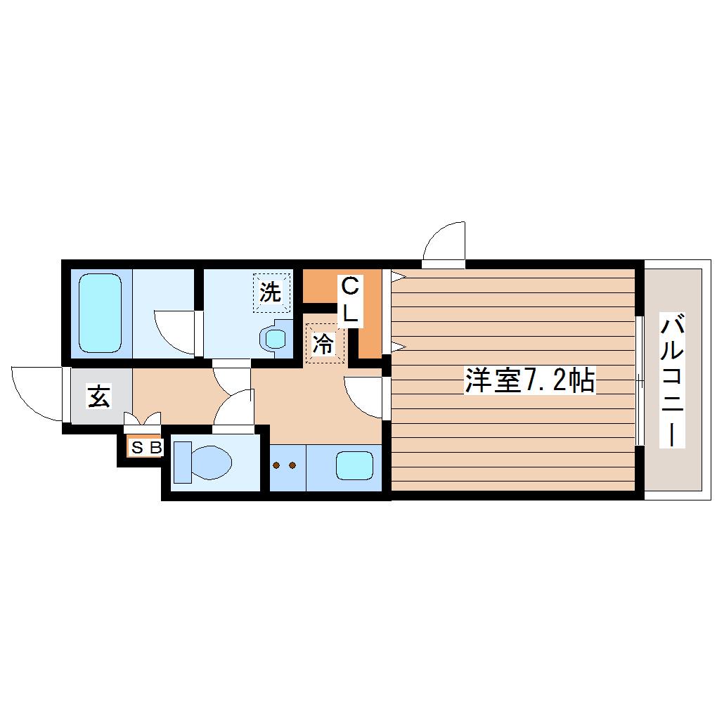 アスコット鉄砲町(1K/4階)の間取り写真