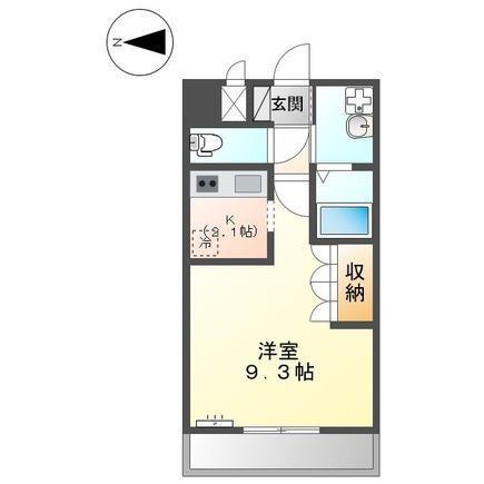 グレイスベル(1K/2階)の間取り写真
