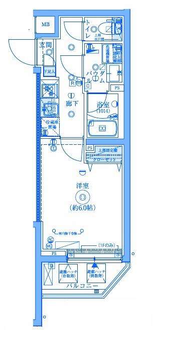 ARCOBALENO KIKUNA(1K/1階)の間取り写真