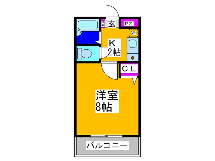 アミティエなかもず(1K/4階)の間取り写真