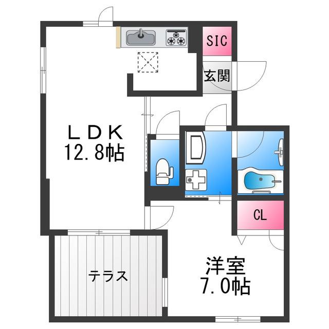 シャーメゾンジョワイユ(1LDK/1階)の間取り写真