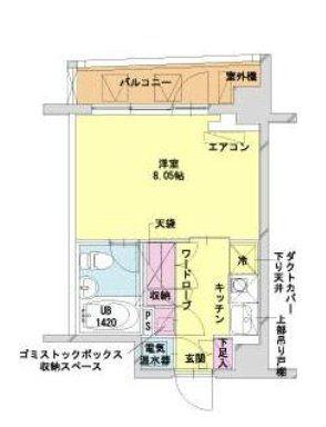 HF八丁堀レジデンスⅡ(1K/10階)の間取り写真