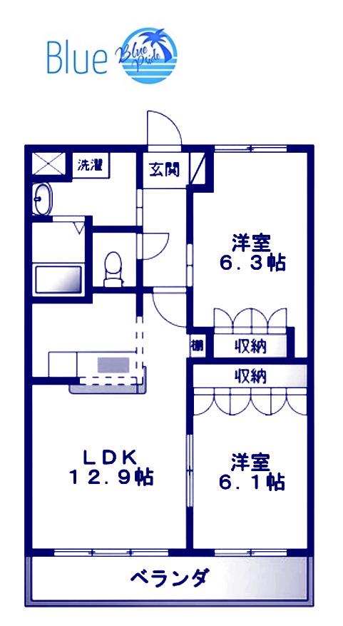 TNM鎌倉(2LDK/5階)の間取り写真