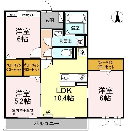 ELVITA (3LDK/2階)の間取り写真