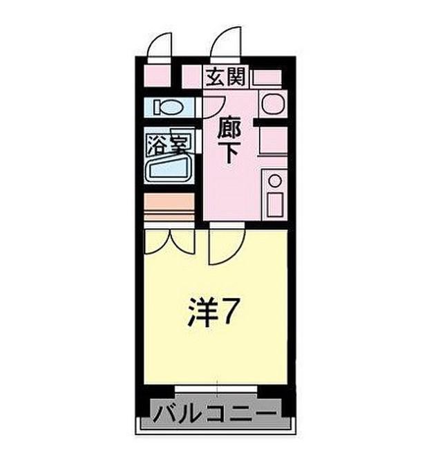 メゾン・ド・ユートピア3番館(1K/6階)の間取り写真