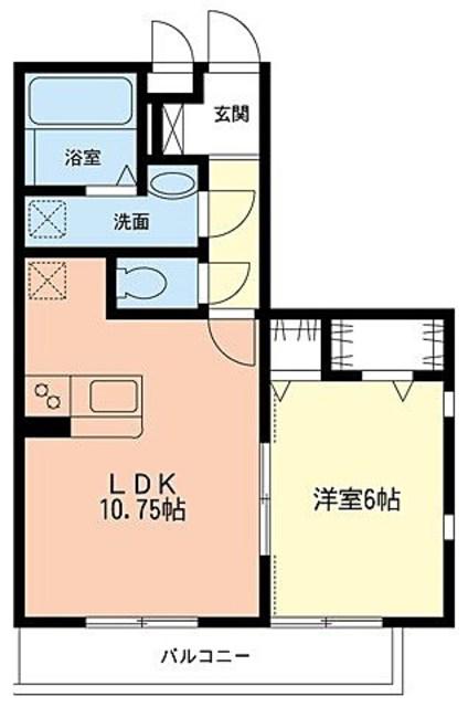 ロートンヌ(1LDK/1階)の間取り写真