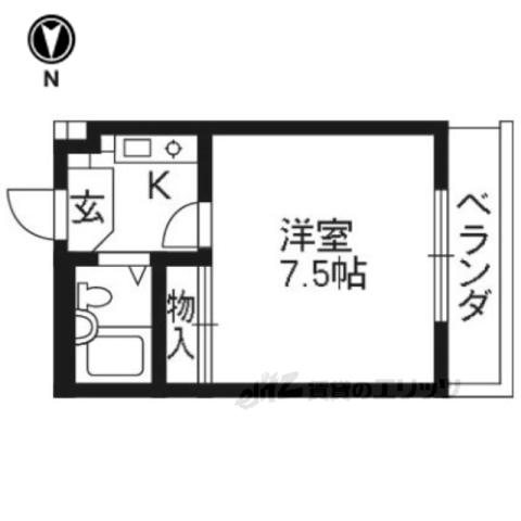 サングリーンハイツ(1K/2階)の間取り写真