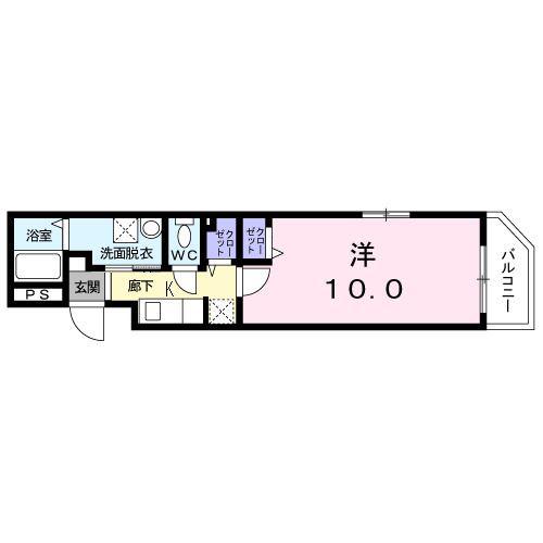 ルミウス11雑司ヶ谷(1K/4階)の間取り写真