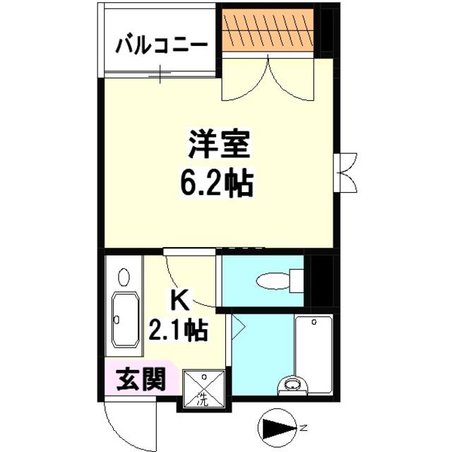 華報マンション(1K/2階)の間取り写真