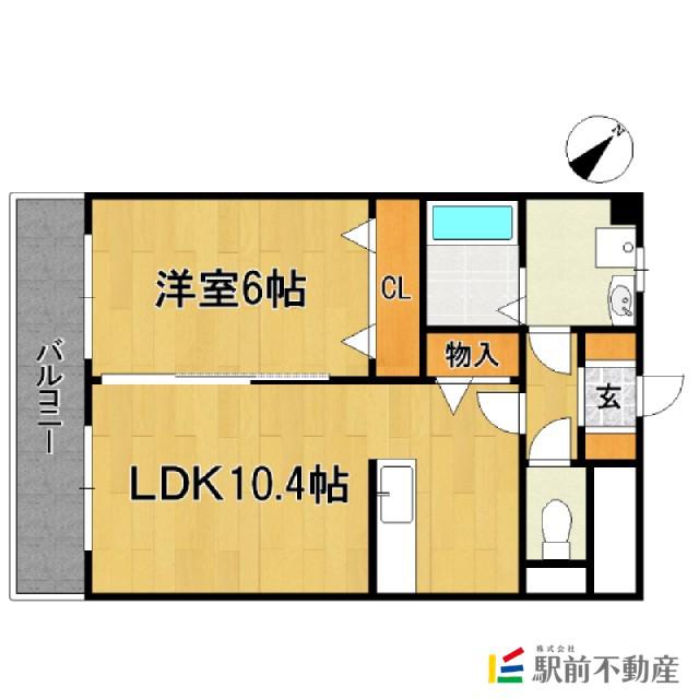 パークヒルズ長浦台(1LDK/2階)の間取り写真