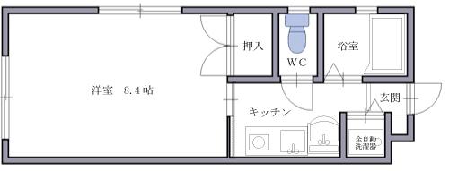Gハイツ3(1K/1階)の間取り写真