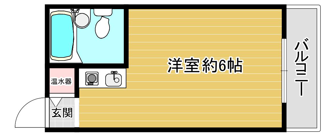 ライオンズマンション神戸元町(ワンルーム/11階)の間取り写真