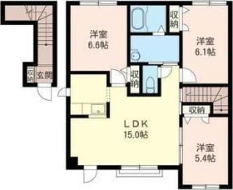 レリッシュハイツ(3LDK/2階)の間取り写真