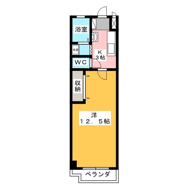 シャトレ糸貫(1K/5階)の間取り写真