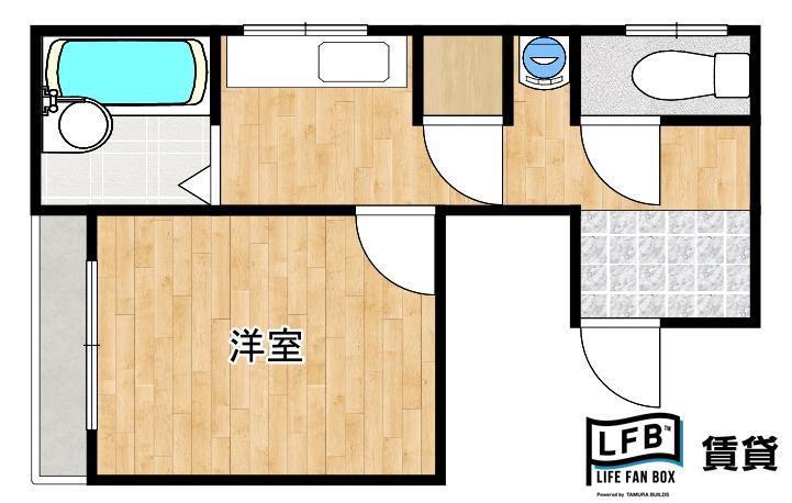 日吉ハウス(1K/1階)の間取り写真