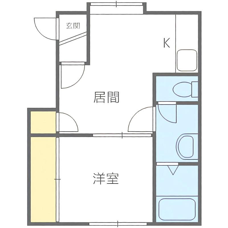 グランステージ伏見(1DK/2階)の間取り写真
