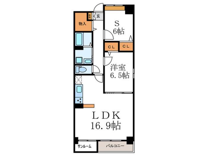 阪急京都線 西院駅(阪急) 徒歩4分 7階建 築12年(1SLDK/5階)の間取り写真