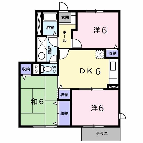 CIELI(3DK/1階)の間取り写真