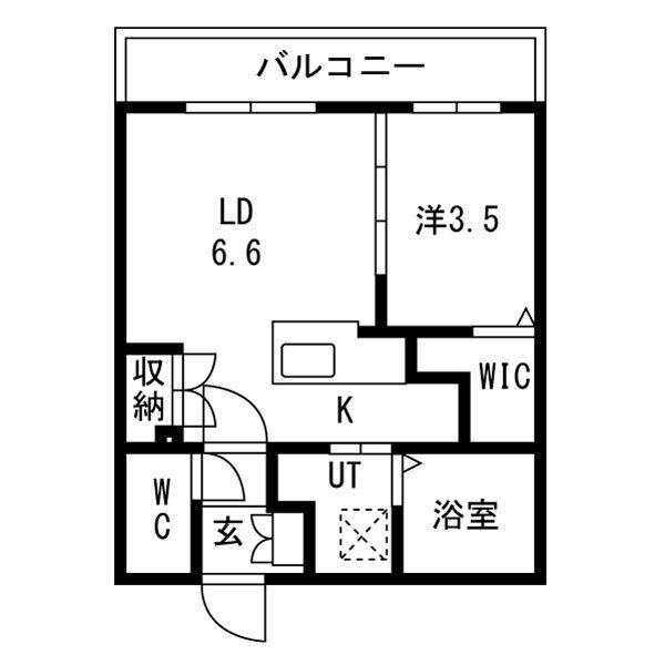 TS COURT N28(1LDK/4階)の間取り写真