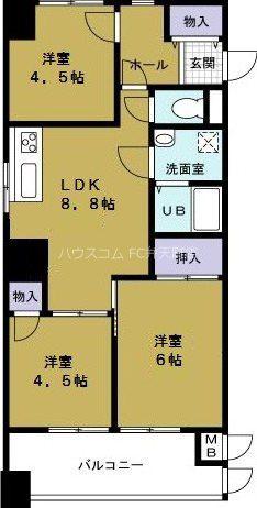 第9柴田ビル(3LDK/2階)の間取り写真