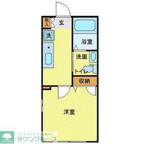 ブライトアンジュ(1K/2階)の間取り写真