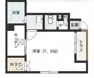 MAISON VERTE メゾンベルテ(1K/1階)の間取り写真