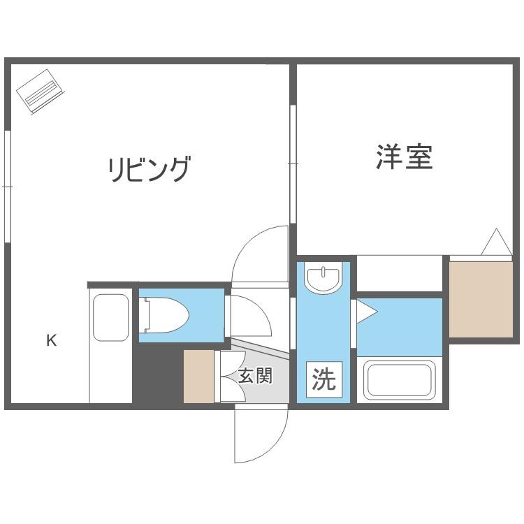 ラインズ円山(1LDK/3階)の間取り写真