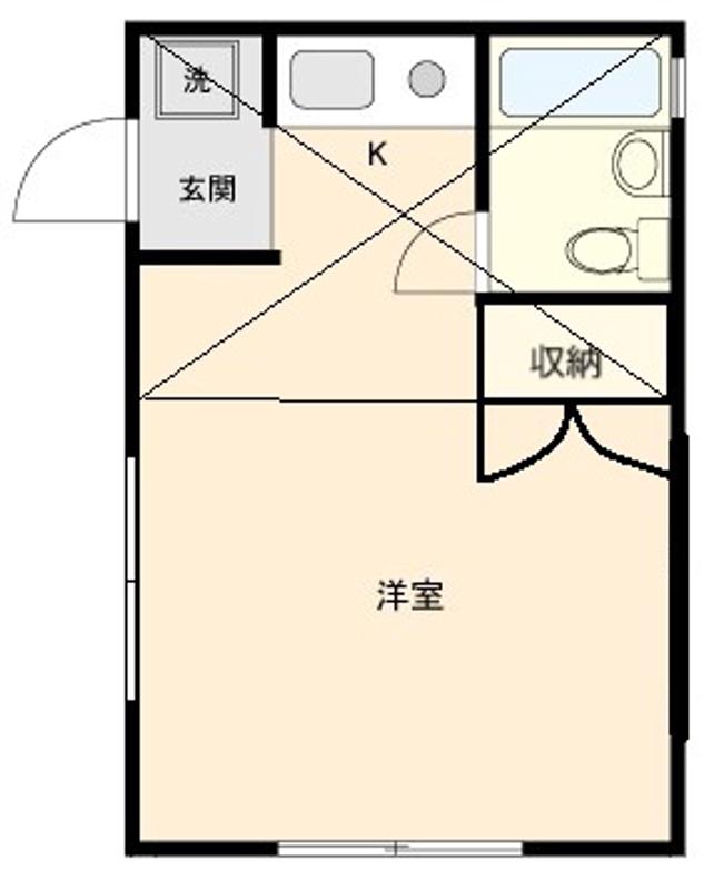 ファインヒル日吉(ワンルーム/2階)の間取り写真