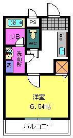 COZY HOUSE GUMINOKI(1K/2階)の間取り写真