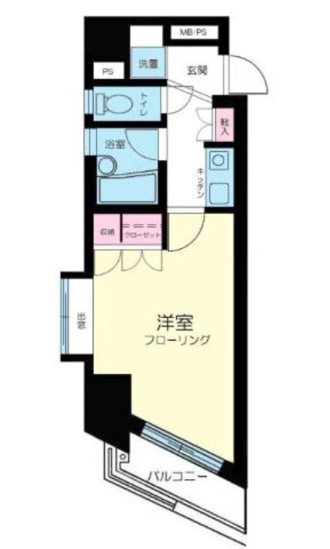 メインステージ蒲田(1K/7階)の間取り写真
