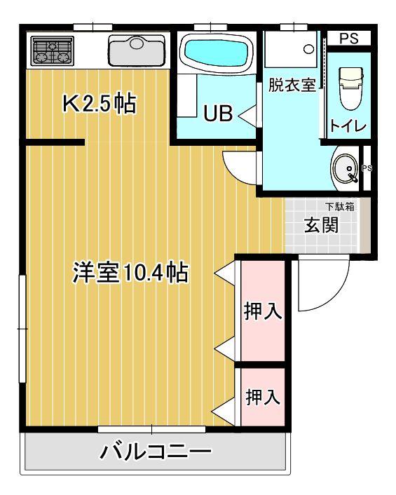 プチメゾンST(1K/3階)の間取り写真