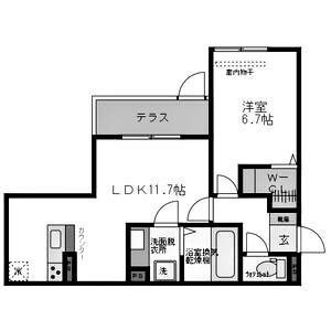 YKメゾン向陽(1LDK/2階)の間取り写真
